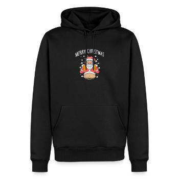 Weihnachtsmann Weihnachten Bier - Männer Premium Bio Hoodie - Schwarz - Vorne - Nico (187cm)