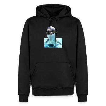 Delphin Sonnenbrille Liebe Delfine Süßer Delfin - Männer Premium Bio Hoodie - Schwarz - Vorne - Nico (187cm)