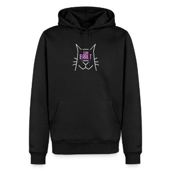 Team Bride Katze Motiv - Männer Premium Bio Hoodie - Schwarz - Vorne - Nico (187cm)