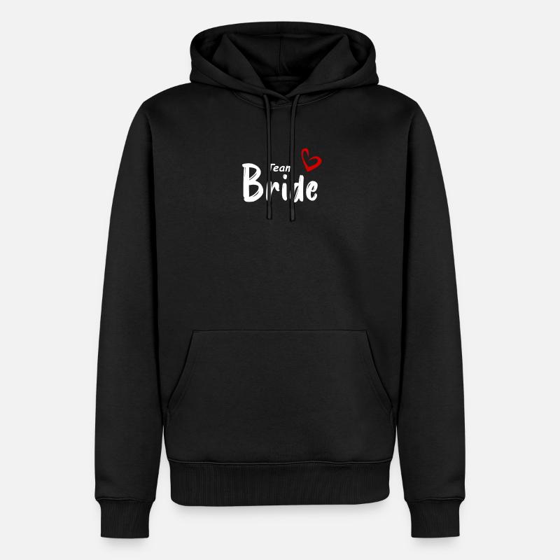 Team Bride - Männer Premium Bio Hoodie - Schwarz