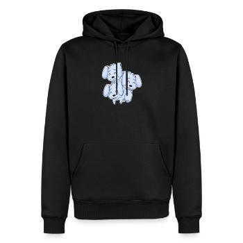 Motif de lapin - Sweat à capuche Premium bio Homme - noir - Devant - Nico (187cm)