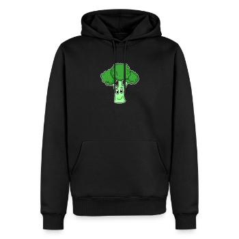 Broccoli Vegetables - Men’s Premium Organic Hoodie - black - Front - Nico (187cm)