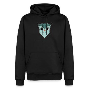 Owl, Animal Head, Animal Head - Men’s Premium Organic Hoodie - black - Front - Nico (187cm)