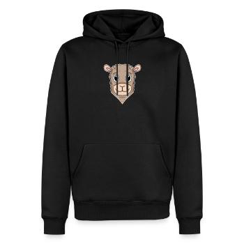 Llama Animal Head Animal Head - Men’s Premium Organic Hoodie - black - Front - Nico (187cm)