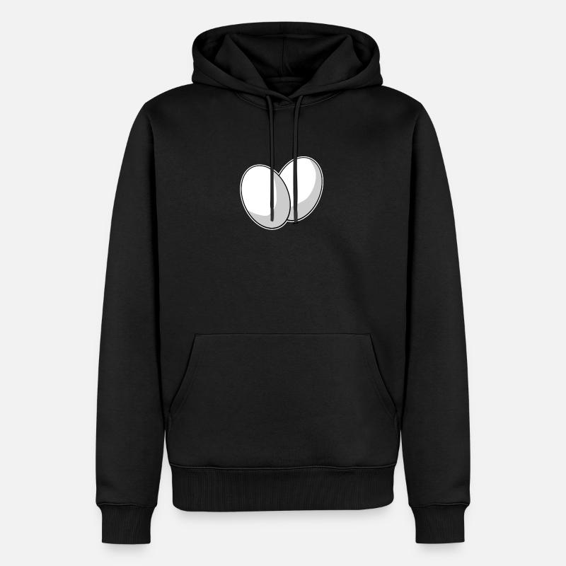 Ei Eier - Männer Premium Bio Hoodie - Schwarz