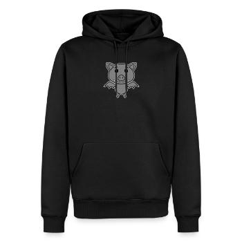 Chauve-souris - Sweat à capuche Premium bio Homme - noir - Devant - Nico (187cm)