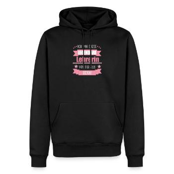 Lustiger Spruch für Lehrerin – Geschenkidee - Männer Premium Bio Hoodie - Schwarz - Vorne - Nico (187cm)