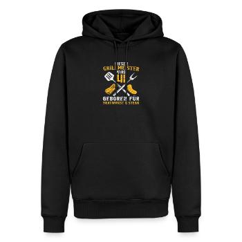 Lustig 41 Geburtstag Griller Grillen Spruch - Männer Premium Bio Hoodie - Schwarz - Vorne - Nico (187cm)