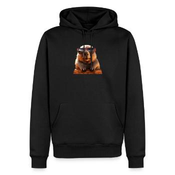 Wombat mit Sonnenbrille Australien Süße Wombats - Männer Premium Bio Hoodie - Schwarz - Vorne - Nico (187cm)
