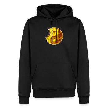 Fromage Yin Yang - Sweat à capuche Premium bio Homme - noir - Devant - Nico (187cm)