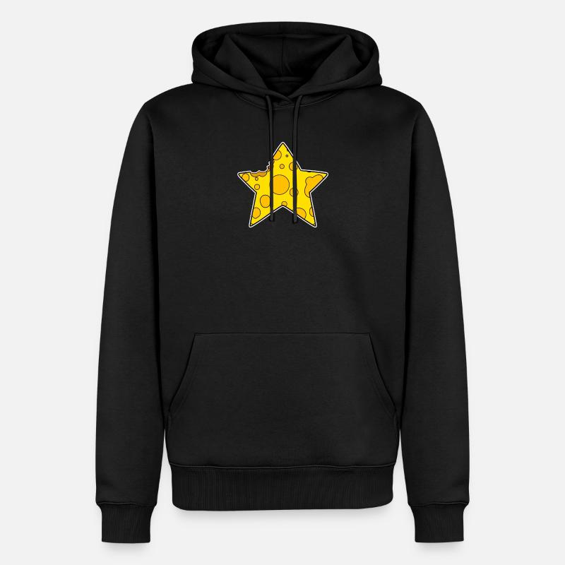 Étoile du fromage - Sweat à capuche Premium bio Homme - noir