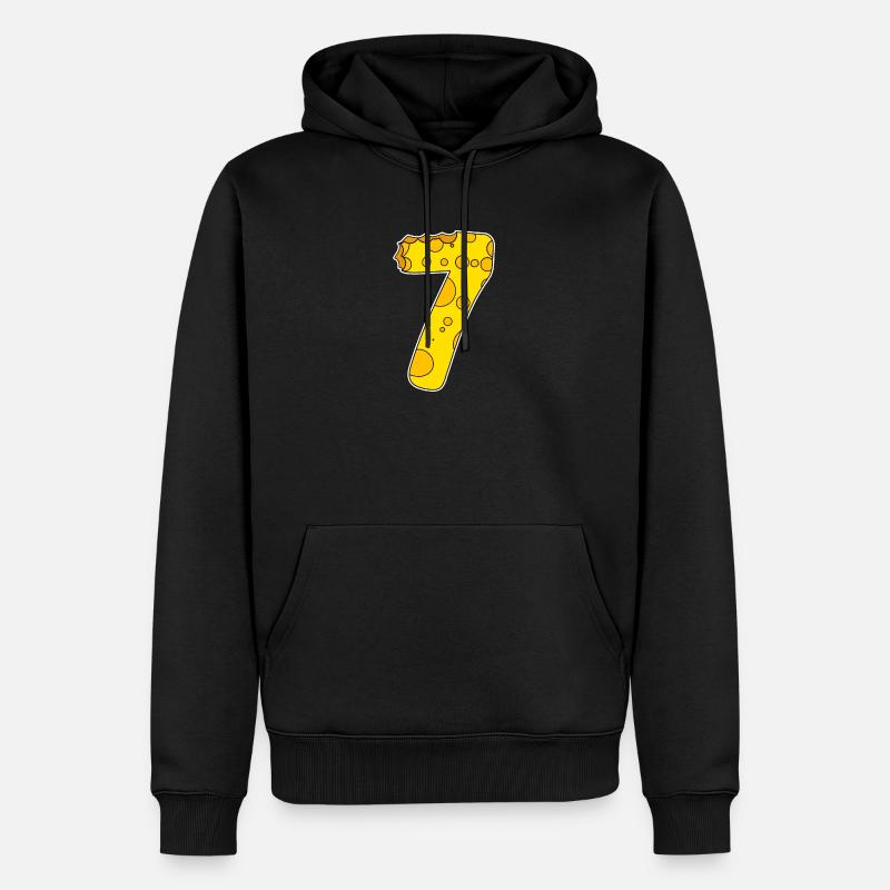 Graphique 7 - Sweat à capuche Premium bio Homme - noir
