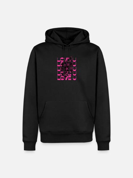 LOVE U PINK - Sweat à capuche Premium bio Homme - noir