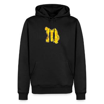 Sternzeichen Jungfrau Symbol - Männer Premium Bio Hoodie - Schwarz - Vorne - Nico (187cm)