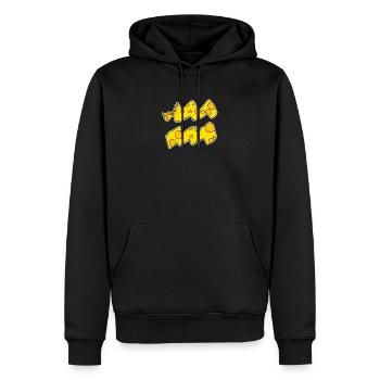 Signe du zodiaque Symbole du Verseau - Sweat à capuche Premium bio Homme - noir - Devant - Nico (187cm)