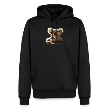 Koala Australie Koalas Koala Ours Mignon Koala Ours - Sweat à capuche Premium bio Homme - noir - Devant - Nico (187cm)
