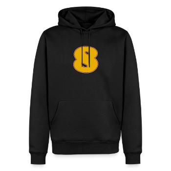 Zahl 8 Nummer Acht Motiv - Männer Premium Bio Hoodie - Schwarz - Vorne - Nico (187cm)