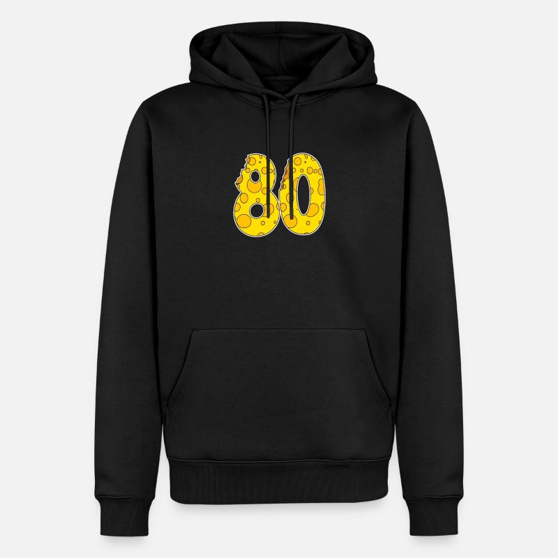 80 ans de fromage Lustig - Sweat à capuche Premium bio Homme - noir