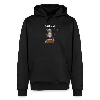 Schlechte Laune Nö Maulwurf Wortspiel - Männer Premium Bio Hoodie - Schwarz - Vorne - Nico (187cm)