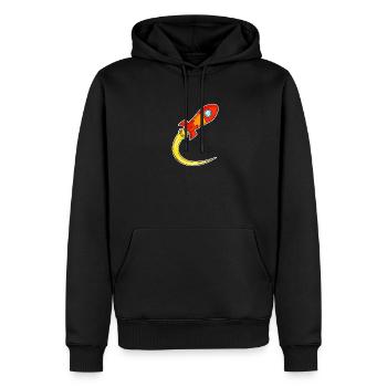 Motif de fusée - Sweat à capuche Premium bio Homme - noir - Devant - Nico (187cm)