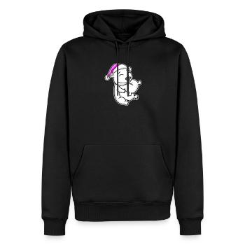 Ours Polaire Fatigué Endormi Fille Endormie Ours Polaire - Sweat à capuche Premium bio Homme - noir - Devant - Nico (187cm)