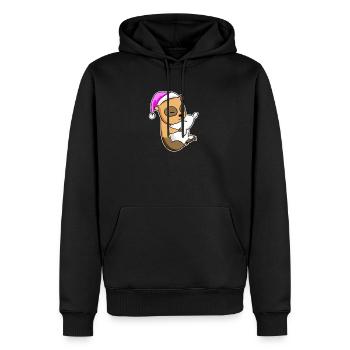 Meerschwein Müde Ausschlafen Schlafen Mädchen - Männer Premium Bio Hoodie - Schwarz - Vorne - Nico (187cm)