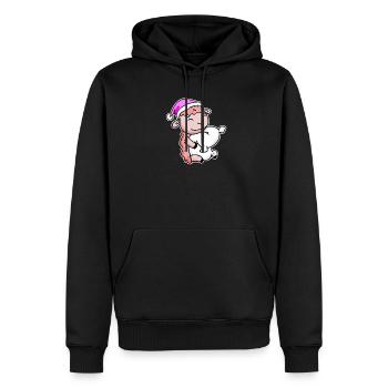 Schaf Müde Ausschlafen Schlafen Mädchen - Männer Premium Bio Hoodie - Schwarz - Vorne - Nico (187cm)