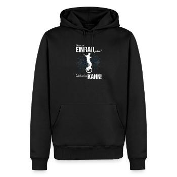 Einrad fahren - Männer Premium Bio Hoodie - Schwarz - Vorne - Nico (187cm)