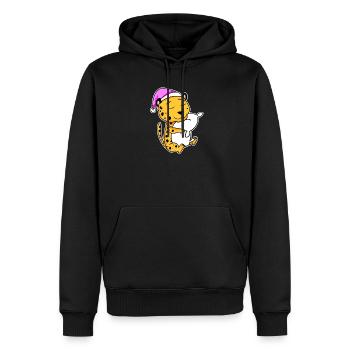 Guépard Fatigué Dormir Fille Endormie - Sweat à capuche Premium bio Homme - noir - Devant - Nico (187cm)
