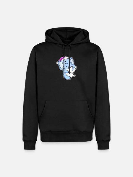 Elephant Tired Sleeping Sleeping Girl - Men’s Premium Organic Hoodie - black