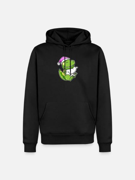 Dinosaur Tired Sleeping Sleeping Girl - Men’s Premium Organic Hoodie - black