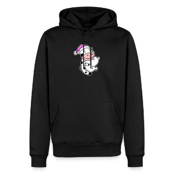 Cow Tired Sleeping Sleeping Girl - Men’s Premium Organic Hoodie - black - Front - Nico (187cm)