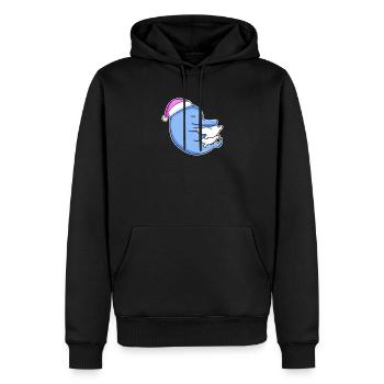 Delfin Müde Ausschlafen Schlafen Mädchen - Männer Premium Bio Hoodie - Schwarz - Vorne - Nico (187cm)