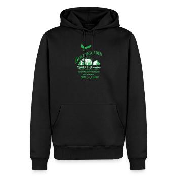 Berchtesgaden - Wildlife - Männer Premium Bio Hoodie - Schwarz - Vorne - Nico (187cm)