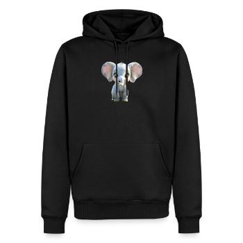Elefant Afrika Safari Wildnis Liebe Süße Elefanten - Männer Premium Bio Hoodie - Schwarz - Vorne - Nico (187cm)