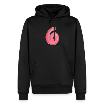 6 - Männer Premium Bio Hoodie - Schwarz - Vorne - Nico (187cm)