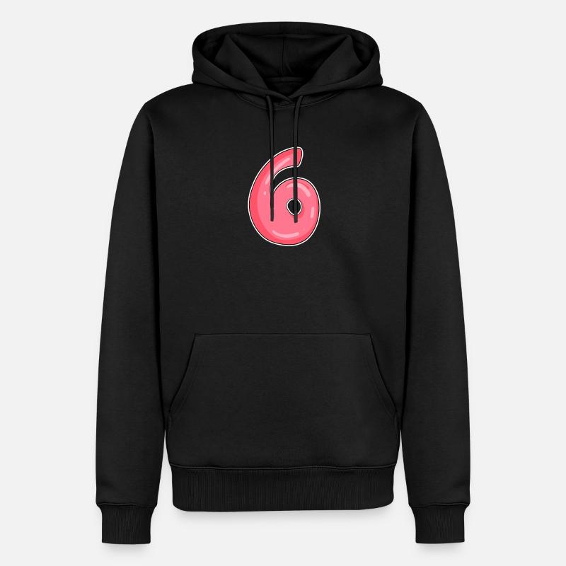 6 - Sweat à capuche Premium bio Homme - noir