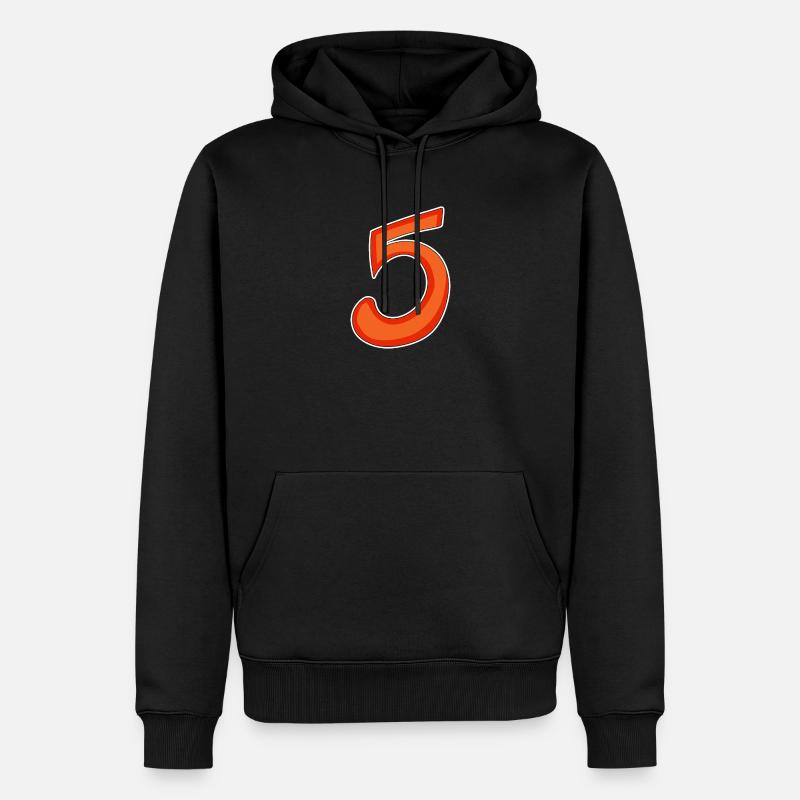 5 - Sweat à capuche Premium bio Homme - noir