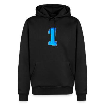 1 - Männer Premium Bio Hoodie - Schwarz - Vorne - Nico (187cm)