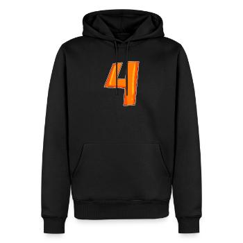 4 - Sweat à capuche Premium bio Homme - noir - Devant - Nico (187cm)
