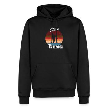 Strike King Bowling Kegeln - Männer Premium Bio Hoodie - Schwarz - Vorne - Nico (187cm)