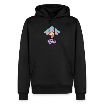 1. Geburtstag Regenbogen Baby Motiv - Männer Premium Bio Hoodie - Schwarz - Vorne - Nico (187cm)