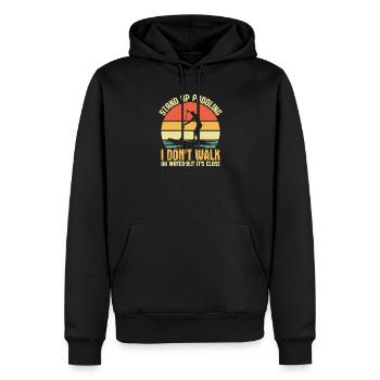 Stand Up Paddling Water Sport Design - Men’s Premium Organic Hoodie - black - Front - Nico (187cm)