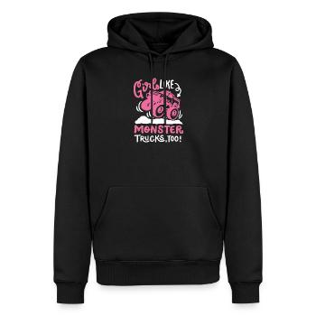 Monstertruck für Mädchen - Männer Premium Bio Hoodie - Schwarz - Vorne - Nico (187cm)
