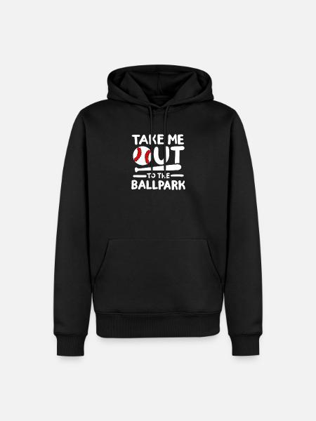 Baseball Baseballspieler - Männer Premium Bio Hoodie - Schwarz