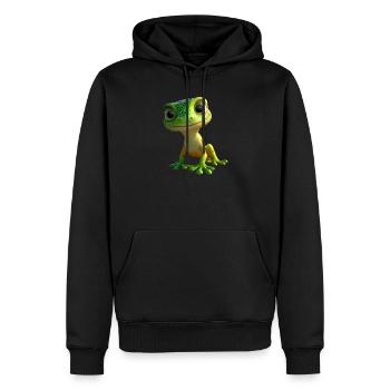 Gecko Eidechse Reptil Geckos Echse Leguan Gekko - Männer Premium Bio Hoodie - Schwarz - Vorne - Nico (187cm)