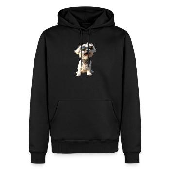 Malteser Kleiner Maltese Hund Liebe Süße Malteser - Männer Premium Bio Hoodie - Schwarz - Vorne - Nico (187cm)