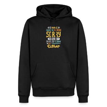 lustiger sarkastischer Spruch - Männer Premium Bio Hoodie - Schwarz - Vorne - Nico (187cm)