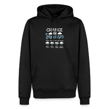 Sarkasmus sarkastischer Humor - Männer Premium Bio Hoodie - Schwarz - Vorne - Nico (187cm)