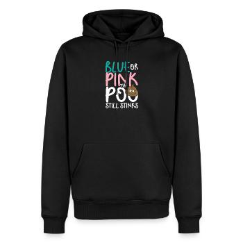 Blue or pink the poo still stinks - Männer Premium Bio Hoodie - Schwarz - Vorne - Nico (187cm)
